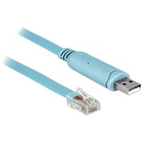 DeLOCK USB-A 2.0 > 1x série RS-232 RJ-45, Adaptateur Bleu clair, 3 mètres