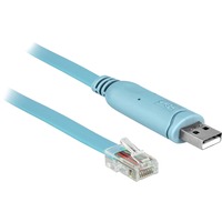 DeLOCK USB-A 2.0 > 1x série RS-232 RJ-45, Câble Bleu clair, 3 mètres
