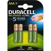 Duracell Piles rechargeables Ultra AAA, lot de 4 pièces, Batterie 