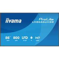 iiyama Prolite LH8666UHSB-B1AG, Affichage public Noir