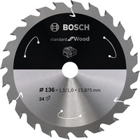 Bosch 2 608 837 667 lame de scie circulaire 13,6 cm 1 pièce(s) Bois dur, Bois tendre, 13,6 cm, 1,59 cm, 1 mm, 11000 tr/min, 1,5 mm