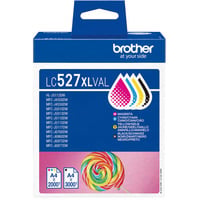 Brother LC527XLVAL Cartouche d'encre d'origine, pack économique pack économique, Rendement élevé (XL), Noir, Cyan, Magenta, Jaune, Encre à pigments, Encre à pigments, 4 pièce(s), Value pack