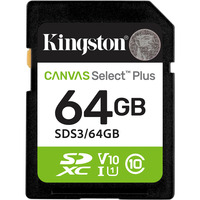 Kingston Canvas Select Plus 64 Go SDXC, Carte mémoire UHS-I U1, Class 10, V10