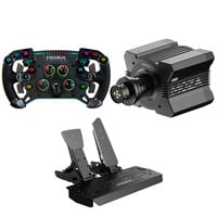 MOZA GS V2P GT + R12 V2 + SR-P (Throttle + Brake), Volant Noir, Base, volant et pédales