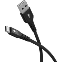 goobay Supersoft USB-C > USB-A 2.0, Câble Noir, 1 mètre