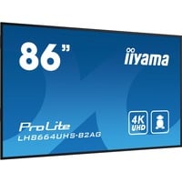 iiyama ProLite LH8664UHS-B2AG, Affichage public Noir (Mat), HDMI, USB, WiFi, Audio, Android