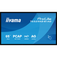 iiyama ProLite T6529AS-B1AG, Affichage public Noir, Tactile, HDMI, USB-C, Audio, LAN, WiFi 5, Android 14