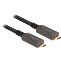 DeLOCK Câble USB-C optique actif 4K vidéo + données + PD Noir