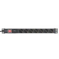 Digitus PDU Bloc d'alimentation 7 prises, 19", 1U, Multiprise Protection contre les surtensions