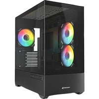 Sharkoon  boîtier mini tower Noir | 2x USB-A | 1x USB-C | RGB | Window