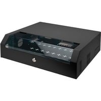Digitus Coffret mural SOHO Slim 156x525x475mm 3U rotatif 2U fixe, Armoire informatique Noir