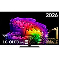 LG OLED evo AI G6 65" 4K Ultra HD TV Noir, 4x HDMI, 3x USB, Optique, Bluetooth, LAN, WLAN, CI+, HDR10, Dolby Vision