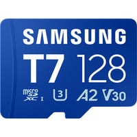Samsung T7 microSDXC 128 Go, Carte mémoire Bleu