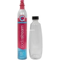 SodaStream Quick Connect CO2 CQC + bouteille en verre, dispositif pour l'eau gazeuse rose fuchsia