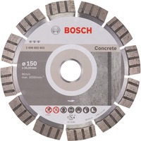 Bosch Disques à tronçonner diamantés Best for Concrete, Disque de coupe Béton, 15 cm, 2,22 cm, 2,4 mm
