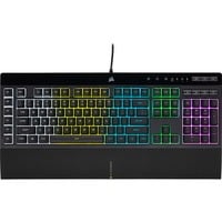Corsair K55 RGB PRO clavier gaming Noir, Layout US (QWERTY), Membrane, 100%, LED RGB