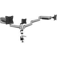 Digitus Trépied universel pour moniteur triple, Support de moniteur Argent, Support de table