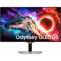 Samsung Odyssey OLED G8 G80SH 32" 4K Ultra HD Moniteur gaming Argent, 1x DisplayPort, 2x HDMI, 1x USB-C, 2x USB-A, 240 Hz