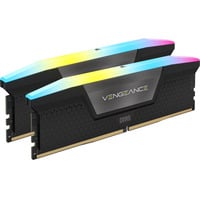 Corsair 64 GB DDR5-6000 (2x 32 GB) Dual-Kit, Mémoire vive Noir, CMH64GX5M2D6000C40, Vengeance, RGB, XMP 3.0