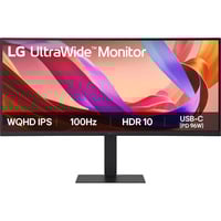 LG UltraWide 34U650A-B 34" Moniteur incurvé  Noir, 2x HDMI, DisplayPort, 3x USB-A, USB-B, USB-C, RJ-45