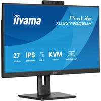 iiyama ProLite XUB2790QSUH-B2 27" Moniteur  Noir (Mat), 100 Hz, HDMI, DisplayPort, USB-C, Audio, webcam