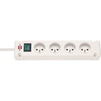 Brennenstuhl Bremounta multiprise à 4 prises Blanc, 4x prises