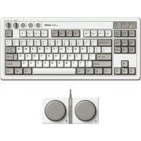 8BitDo Retro Mechanical Keyboard M Edition, clavier gaming Gris/rouge foncé, Layout États-Unis, Kailh Box White, TKL, Bluetooth Low Energy, Wireless 2.4G, USB