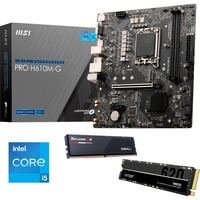 ALTERNATE Upgrade Kit PRO H610M-G + Core i5-12400F + 16 Go + 512 Go SSD Carte mère, CPU, mémoire, SSD