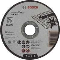 Bosch Disques à tronçonner Expert for Inox, Disque de coupe 12,5 cm, Noir, 1 mm, 1 pièce(s)