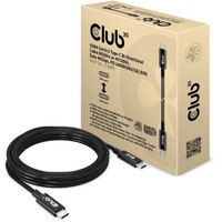 Club 3D Club USB4 Gen2 Type c bi-direct 3m CAC-1579, Câble Noir