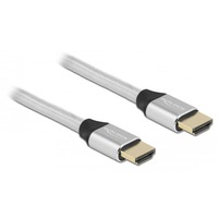 DeLOCK HDMI à très haut débit, Câble Argent, 1 mètre, 8K 60Hz, 48 Gbps
