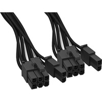 be quiet! Câble d'alimentation CP-6620, Gestion des câbles Noir, 60 centimètres, 2 x PCle 6 + 2