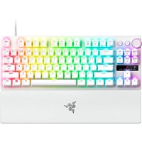 Razer Huntsman V3 Pro TKL RGB clavier gaming mécanique Blanc, Layout US (QWERTY), Razer Analog Optical Gen 2, 80% (TKL), Double-shot PBT