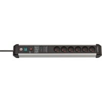 Brennenstuhl Premium-Protect-Line multiprise à 6 prises Noir/argent, 6x prises