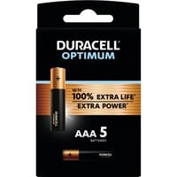 Duracell Piles Alkaline AAA Optimum, Batterie 5 pièces