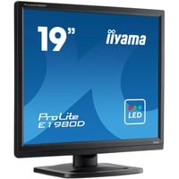 iiyama ProLite E1980D-B1 LED display 48,3 cm (19") 1280 x 1024 pixels XGA Noir Moniteur  Noir, 48,3 cm (19"), 1280 x 1024 pixels, XGA, LED, 5 ms, Noir