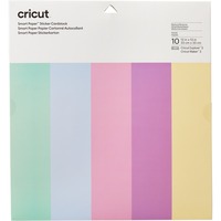 Cricut Smart Paper Sticker Cardstock - Pastels, Papier autocollant Multicolore, 33 x 33 cm