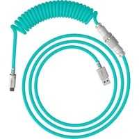HyperX Coiled Cable, Câble Vert clair/Blanc, 1,2 m
