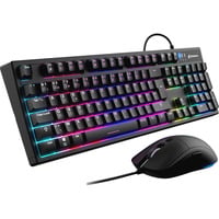 Sharkoon SKILLER SGB15 set de bureau Noir, Layout BE (AZERTY), Rubberdome, 100%, 100%