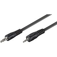 goobay Prise de 2,5 mm > Prise de 3,5 mm, Câble Noir, 2 mètres, stéréo