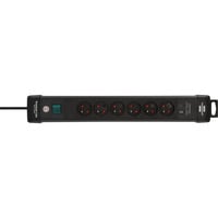 Brennenstuhl Bloc multiprises Premium-Line avec USB 6 prises Noir