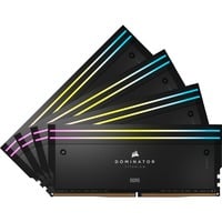 Corsair 64 Go DDR5-6400 Quad-Kit, Mémoire vive Noir, CMP64GX5M4B6400C32, Dominator Titanium RGB, XMP