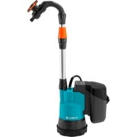 GARDENA 14602-20 pompe à eaux 2 bar 2000 l/h, Pompe submersible et pression Turquoise/gris, Batterie, 2 bar, 2000 l/h, Noir, Bleu, Orange