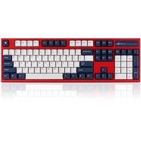Leopold clavier gaming Rouge/Blanc, Layout États-Unis, Cherry MX Silent