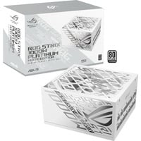 ASUS ROG -STRIX-1000P-GAMING-WHITE unité d'alimentation d'énergie 20+4 pin ATX ATX Blanc alimentation modulaire 1000 watt Blanc, 1x 12V-2x6, 4x PCIe, 1000 W, 100 - 240 V, Actif, 130 W, 1000 W, 130 W