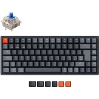 Keychron K2-C2H, clavier Noir, Layout BE, Gateron G Pro Blue, LED RGB, 65%, Double-shot ABS, Hot-swappable, Bluetooth