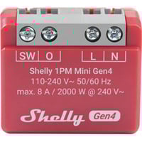 Shelly 1 PM Mini Gen4, Relais Rouge