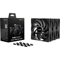 be quiet! Pure Wings 3 120mm PWM high-speed 3-Pack, Ventilateur de boîtier Noir