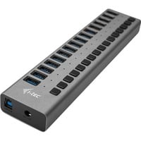 i-tec Concentrateur de charge USB 3.0 16 ports + adaptateur d'alimentation, Hub USB Noir