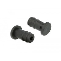 DeLOCK Couvercle anti-poussière pour jack stéréo 3,5 mm, Capuchon protecteur Noir, 10 pièces